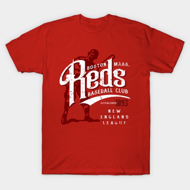 Boston Reds Baseball T-Shirt by MindsparkCreative